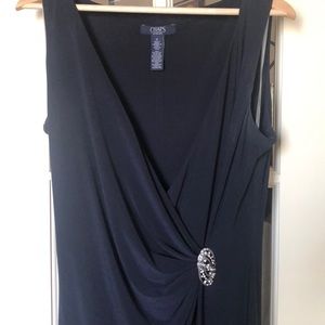 Chaps Evening Navy Blue Dress